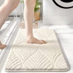 Tapis de bain doux et �pais antid�rapant ? tapis de douche moelleux en microfibre absorbante avec dos ...