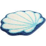 Tapis de bain fleuri microfibre ultra doux 50x50cm - lavable en machine, d�co estivale