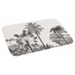 Tapis de bain imprim� 'cocoty' 45x75cm noir & blanc