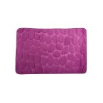 Tapis de bain microfibre pebble 40x60cm violet msv