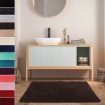 Tapis de bain sky soft marron 60 x 100 cm