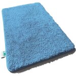 Tapis de bain sky uni polyester bleu ciel 50 x 80 cm