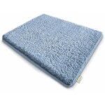 Tapis de bain sky uni polyester bleu ciel 80 x 150 cm