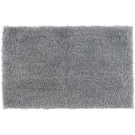 Tapis de bain sky uni polyester gris argent� 50 x 80 cm