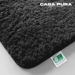 Tapis de bain sky uni polyester noir profond 50 x 60 cm