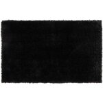 Tapis de bain sky uni polyester noir profond 80 x 150 cm