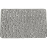 Tapis de bain galet � m�moire de forme perle 50x80cm