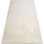 Tapis bunny ivoire imitation de fourrure de lapin beige 120x170 cm
