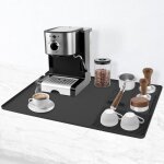 Tapis  caf en silicone avec gouttoir amovible, accessoire pour bar  caf, compatible avec cafetire ...