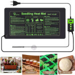 Tapis chauffant pour plantes 27 w, tapis chauffant pour semis avec thermostat, plage de temp�rature : ...