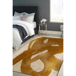 Tapis - collection swing beneffito harvest gold - tapis - or - 80x150cm - tapis � motifs, finition artisanale, ...