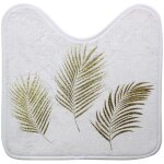 Tapis contour wc 45 x 45 cm microfibre imprimee orbella blanc Tapis contour wc 45 x 45 cm microfibre imprimee orbella blanc