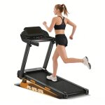Tapis de course pour usage domestique, vitesse de 12 km / h, surface de marche avec 12 programmes d'entra�neme ...