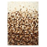 Tapis en cuir patchwork peau de vache marron 170 x 120 cm cuir vidaxl