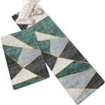 Tapis de cuisine antidrapant pour devant evier, gomtrique motif, lot de 2 tapis de sol absorbant pour ...