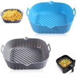 Tapis de cuisson carr�s en silicone de 22 cm, lot de 2, antiadh�sifs, r�utilisables, en silicone alimentaire, ...