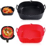 Tapis de cuisson carr�s en silicone de 22 cm, lot de 2, antiadh�sifs, r�utilisables, en silicone alimentaire, ...