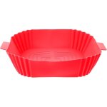 Tapis de cuisson en silicone rouge r�utilisable pour friteuse � air doublure antiadh�sive lavable r�sistant ...