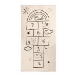 Tapis dco enfant marelle 80x150cm naturel