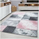 Tapis design pour salon géométrique nicoletta rose 80x150 Tapis design pour salon géométrique nicoletta rose 80x150