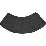 Tapis de douche d?angle incurv� ? forme �ventail, antid�rapant, super absorbant, lavable (noir)