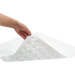 Tapis de douche carr� anti - d�rapant avec coussin anti - d�rapant � ventouse, tapis de bain ou de douche ...