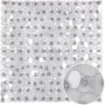 Tapis de douche en plastique antid�rapant pour douche familiale, motif galets, transparent, dimensions ...