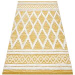 Tapis eco sizal boho moroc diamants 22297 franges - deux niveaux de molleton jaune / crème, tapis en ... Tapis eco sizal boho moroc diamants 22297 franges - deux niveaux de molleton jaune / crème, tapis en ...