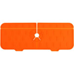 Tapis d'�gouttage pour poign�e de robinet (orange), tapis de robinet en silicone pour �vier, tapis de ...