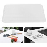 Tapis �gouttement silicone transparent 40x45 cm, r�sistant chaleur antid�rapant, support vaisselle / ...