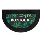 Tapis d'entr�e demi - lune  vesta  45x75cm noir & vert