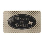 Tapis d'entre  motifs 'maisone' 45x75cm naturel