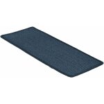 Tapis d'escalier pure nature rectangulaire - sans bordure bleu 23, 5 x 65 cm