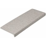 Tapis d'escalier sabang aspect sisal argent rectangulaire 23, 5 x 65 cm