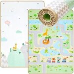 Tapis d'�veil b�b� double faces mamabrum 1201800, 5 - mousse, pliable, imperm�able, antid�rapant, motif ...