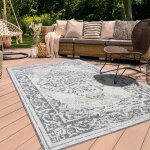 Tapis extrieur, kilim reversible lyn2 ap reversible 60x110 gris