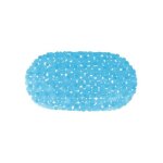 Tapis fond de baignoire pvc galets 39x99cm bleu transparent msv Tapis fond de baignoire pvc galets 39x99cm bleu transparent msv