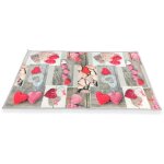 Tapis d'impression num�rique, de la soie comme le satin minable rouge c?ur du tyrol cm. 70x120