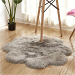 Deesse shop - tapis en laine imitation peau de mouton, sensation confortable comme un vrai tapis en fausse ...