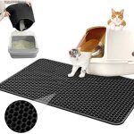 Tapis pour liti�re pour chat, eva, 60 x 40 cm, imperm�able, double couche, noir mat