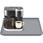Tapis de machine � caf� en silicone avec rebord, 50 x 38 cm, tapis de machine � caf� robuste pour comptoirs, ...