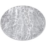 Tapis mefe moderne cercle 6182 bton - structural deux niveaux de molleton gris grey cercle 100 cm