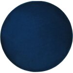 Tapis moderne rond pour salon ou bureau bleu marine diamtre  140 cm gesi ii