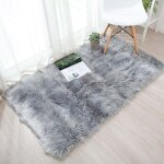 Tapis moelleux, tapis de lit moelleux tapis en fausse peau de mouton pour salon chambre d'enfant chambre ...