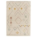 D�coweb ? tapis berb�re 160 x 230 cm ? motifs ethniques pastel ? 100% polypropyl�ne ? �paisseur 30 mm ...