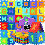 Tapis en mousse puzzle 86 pices 36 dalles 30x30cm tapis de jeu ducatif alphabet chiffres tapis bb ...