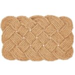 Tapis noue en fibre de coco de couleur naturelle Tapis noue en fibre de coco de couleur naturelle