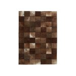 Paris prix - tapis patchwork en cuir fait main 'voila' marron 160 x 230 cm
