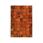 Paris prix - tapis patchwork en cuir fait main 'voila' orange 120 x 170 cm Paris prix - tapis patchwork en cuir fait main 'voila' orange 120 x 170 cm
