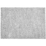 Beliani - tapis poils longs noir gris et blanc en polyester et coton pour chambre ou salon au style moderne ...